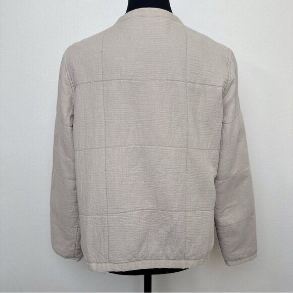 Old Navy Womens Small Quilted Khaki Open Jacket - Picture 2 of 14